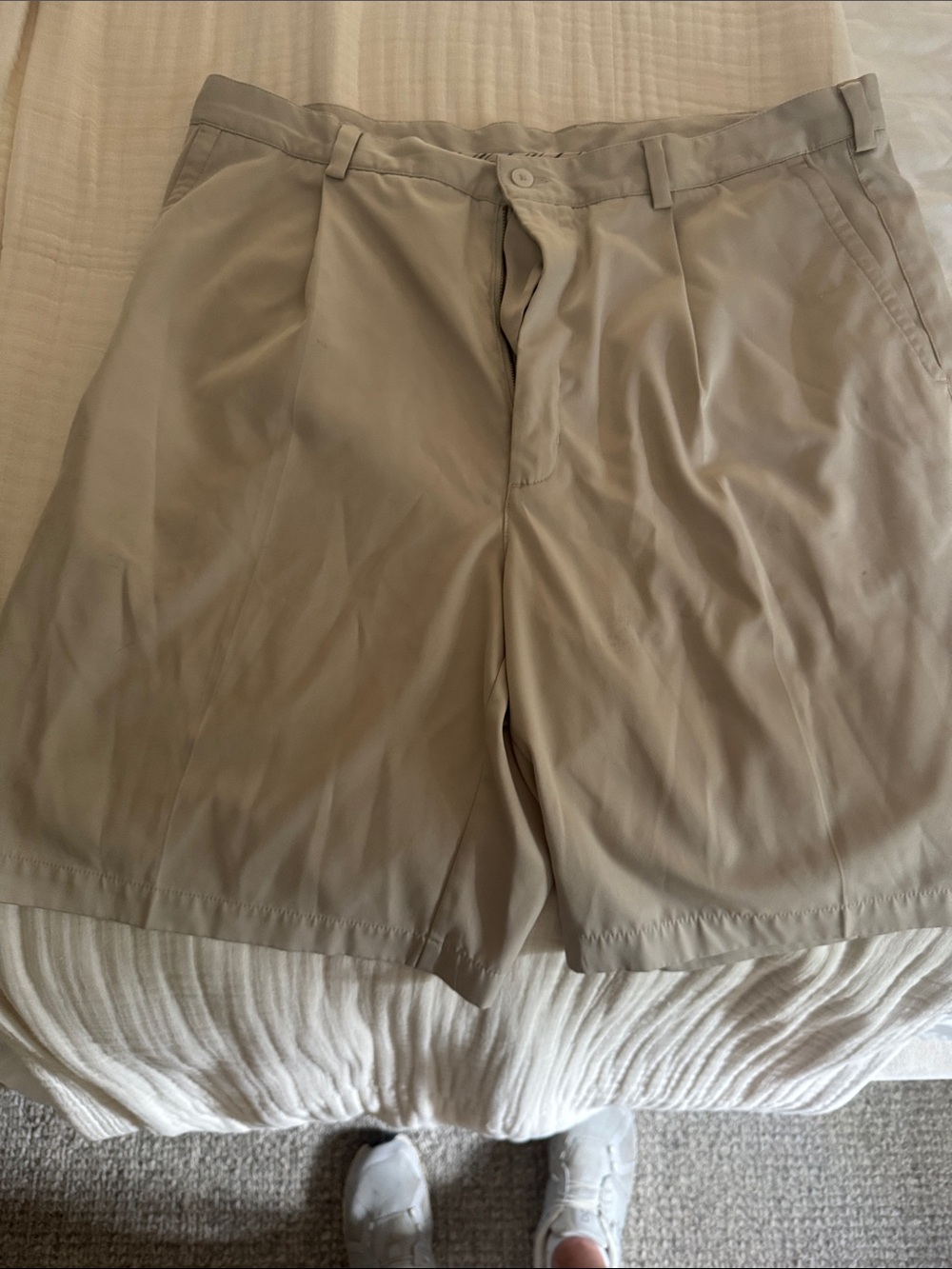 Nike Men's Tan Flat Front Performance Shorts